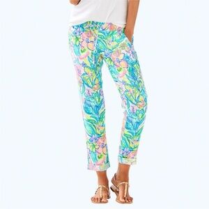 Lilly Pulitzer Aden linen pant surf gypsea